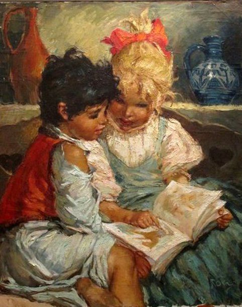 картина читающие дети