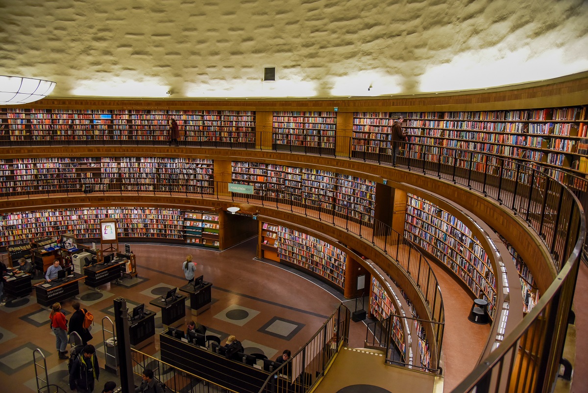 Stadsbiblioteket Library in Stockholm, Sweden