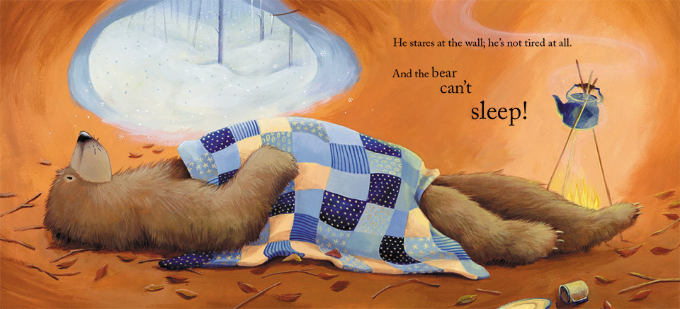BEAR-CANT-SLEEP jane chapman book illustrations