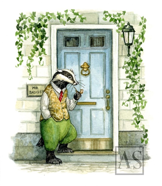 astrid sheckels book illustration Mr. Badger