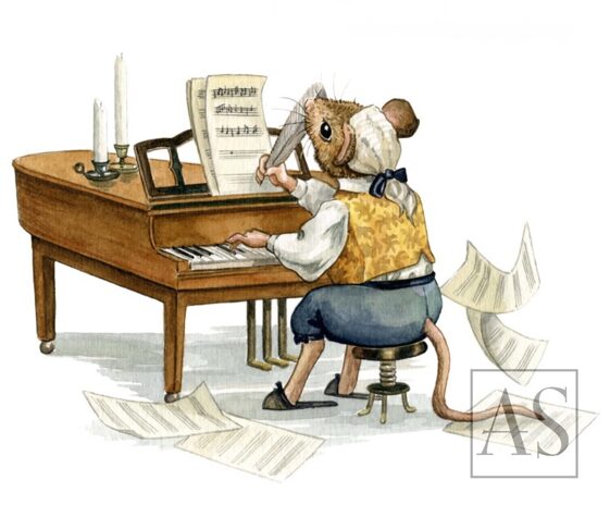 astrid sheckels book illustration composer mouse