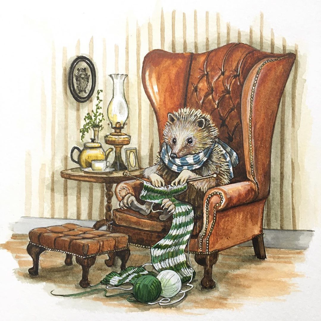 astrid sheckels book illustration hedgehog home