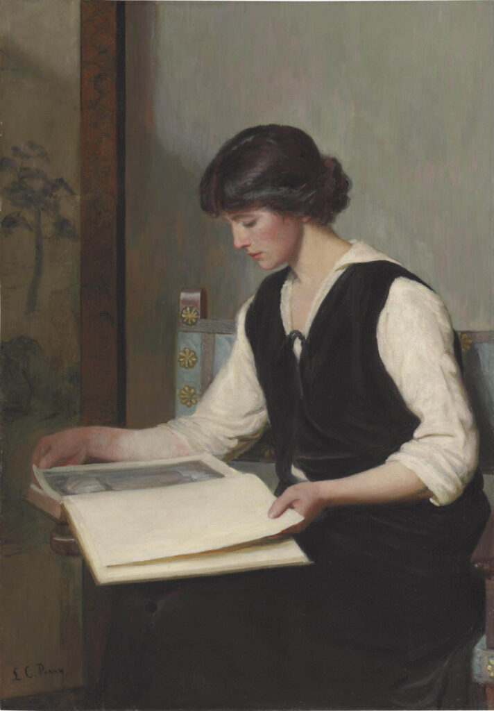 Lilla_Cabot_Perry_-_Reading bookmarin bookart