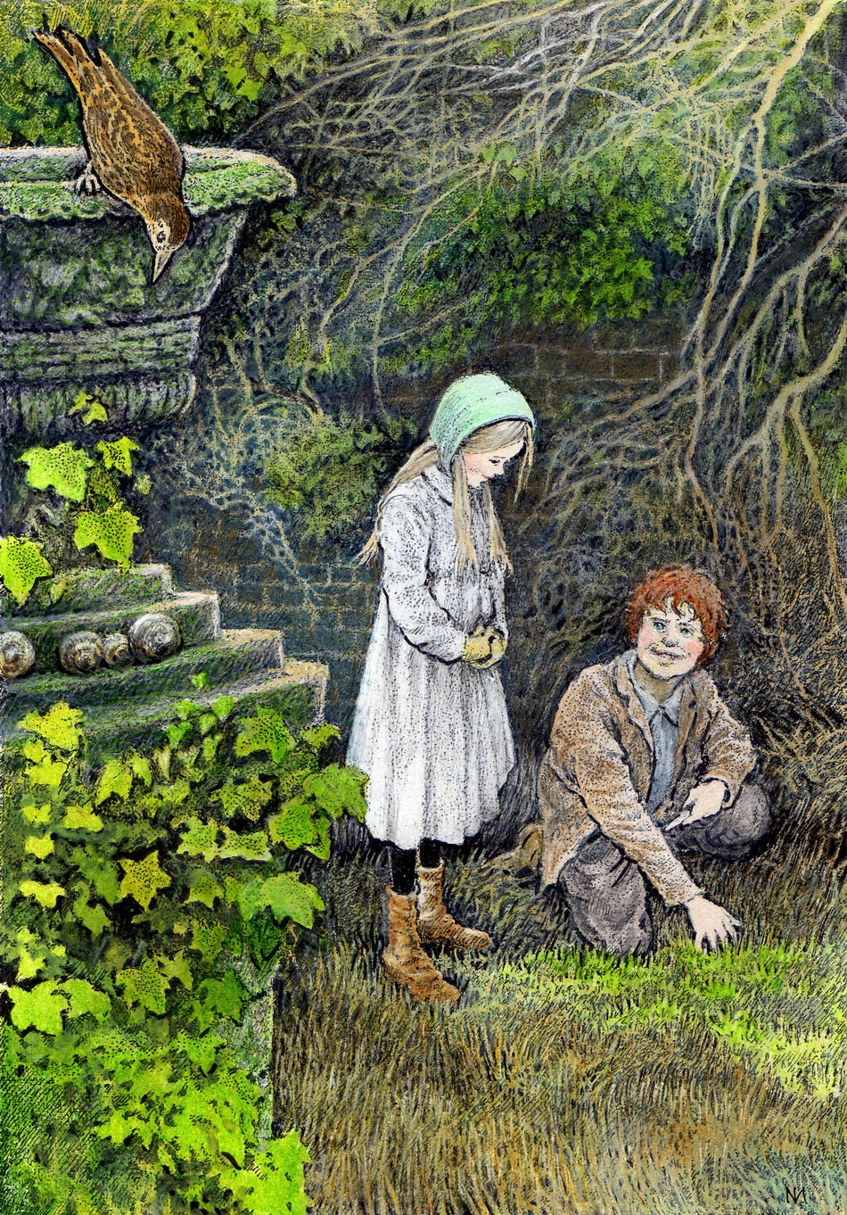 inga moore art book illustrations bookmarin