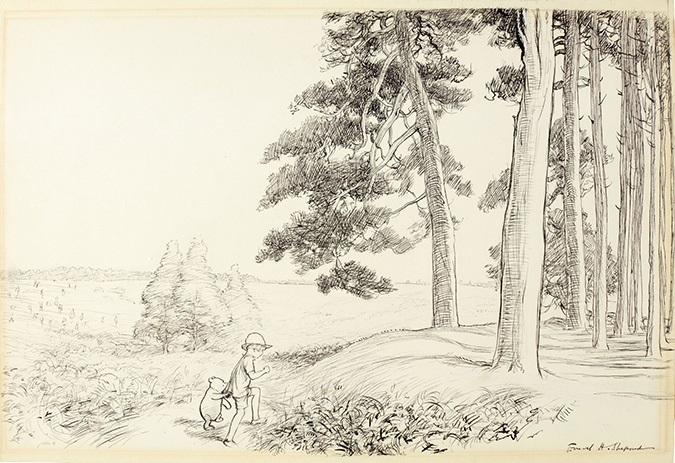 winnie the pooh ernest shephard illustration