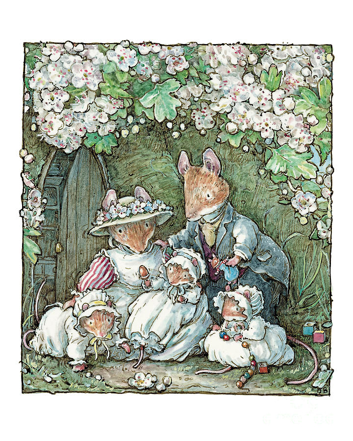poppy-puts-on-her-wedding-dress-brambly-hedge bookmarin illustration