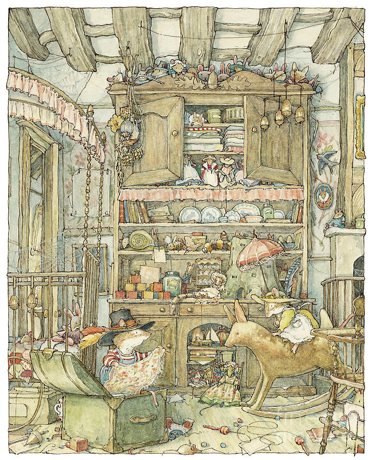 the-palace-kitchen-brambly-hedge bookmarin illustration
