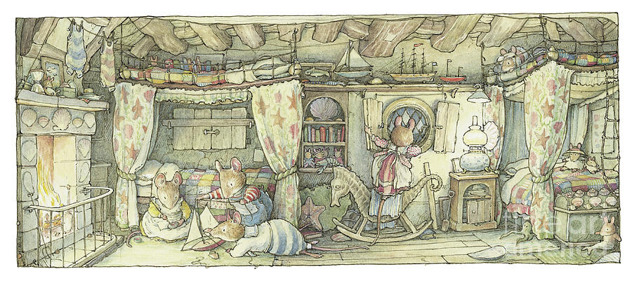 the-saltapples-bedroom-brambly-hedge bookmarin illustration