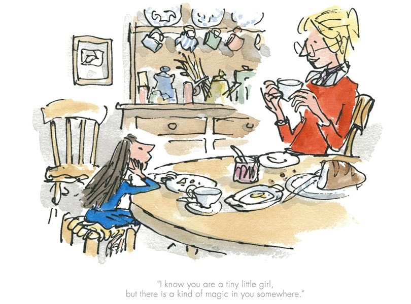 roald dahl childrens book quotes quentin blake illustration-Matilda